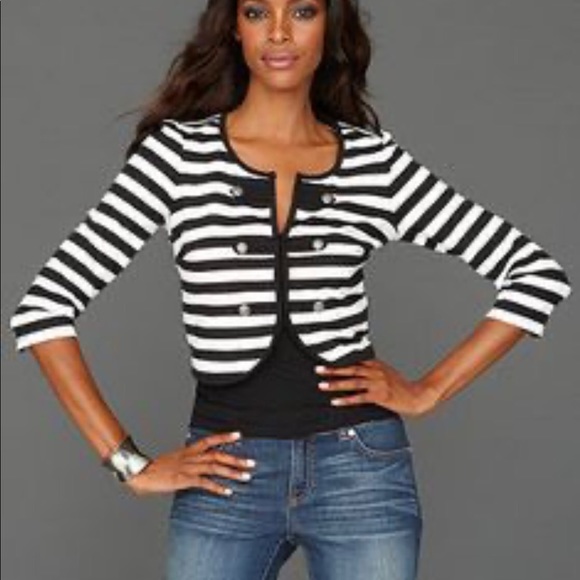 Zinga military style striped top , size  petite M. - Picture 2 of 9